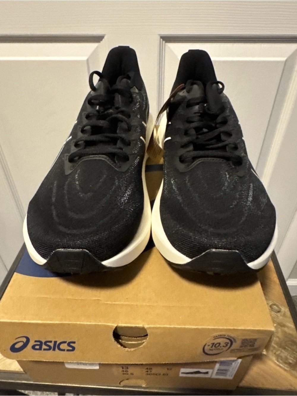 Asics Black and White Men’s Running Sneakers